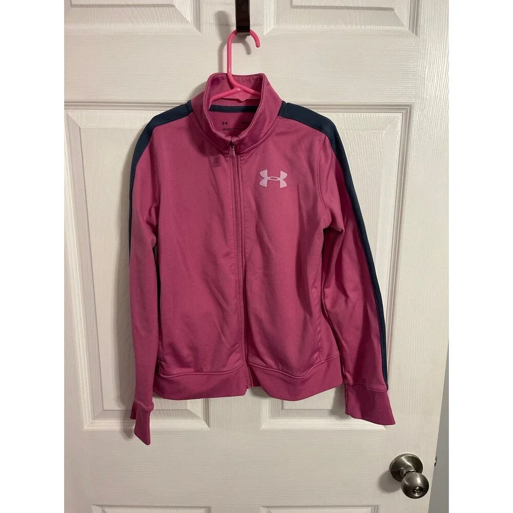 Under Armour Jacket Size YMD Pink/Gray